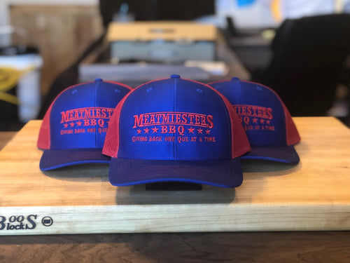 Premium Blue/Red Meatmiester Hat